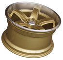 17x8 XXR 555 Hyper Gold ML Wheel 5x100 5x114.3 5x4.5 ET35 CB73.1