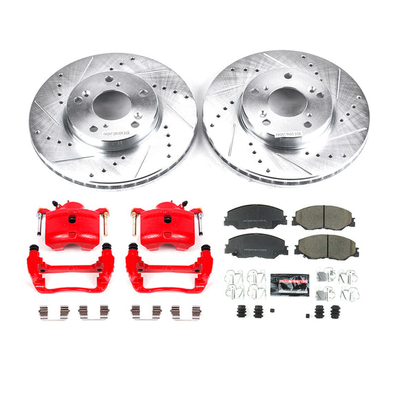 PowerStop Z23 Daily Driver Carbon-Fiber Ceramic Pads Drilled & Slotted Rotor & C