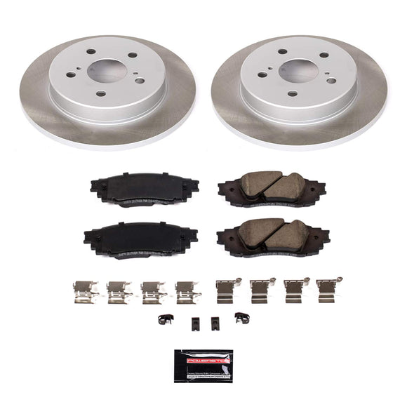 PowerStop Semi-Coated Rotor and Low-Dust Ceramic Brake Pad Kit