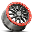15x7 Raceline A14GR Alpha Satin Gunmetal WithRed Ring 5x114.3 ET53 Wheel