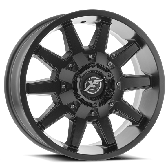 18x9 XF Off-Road XF-219 All Mate Black No Rivets 5x127/139.7 ET12 wheel/rim