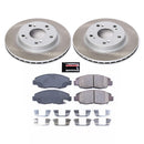 PowerStop Semi-Coated Rotor and Low-Dust Ceramic Brake Pad Kit