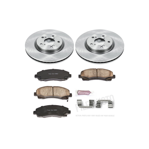 PowerStop OE Stock Replacement Low-Dust Ceramic Brake Pad and Rotor Kit