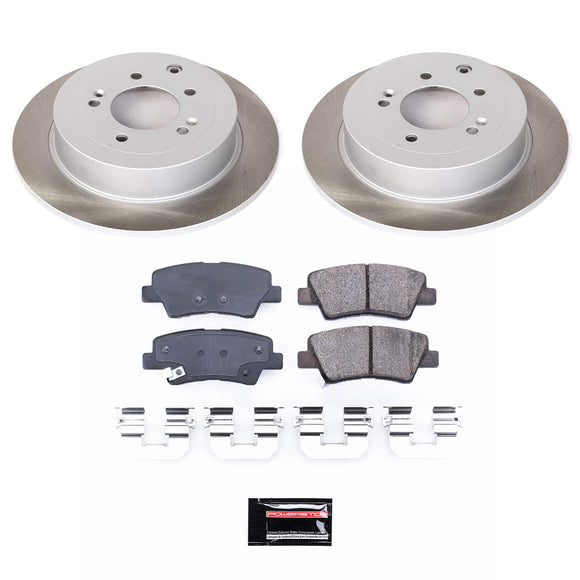 PowerStop Semi-Coated Rotor and Low-Dust Ceramic Brake Pad Kit