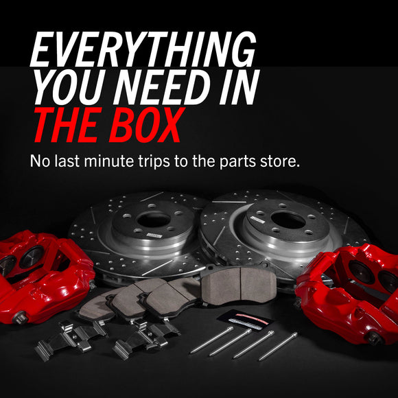 PowerStop Z26 Street Performance Ceramic Brake Pad, Drilled Slotted Rotor, and C