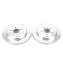 PowerStop Evolution Drilled Slotted Rotors Pair Rear For Cadillac ATS
