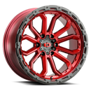 20x9 Vision 405 Korupt Gloss Red with Gloss Black Lip 6x135 ET12 CB87.1
