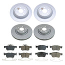 PowerStop Genuine Geomet Coated Rotor and Low-Dust Ceramic Brake Pad Kit