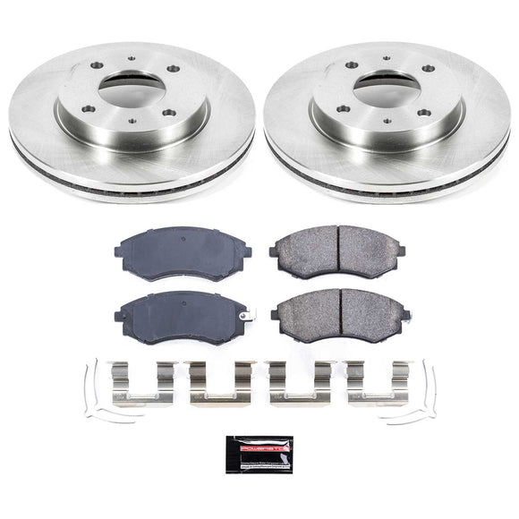 PowerStop OE Stock Replacement Low-Dust Ceramic Brake Pad and Rotor Kit