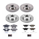 PowerStop OE Stock Replacement Low-Dust Ceramic Brake Pad and Rotor Kit