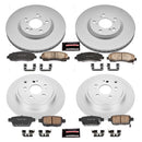 PowerStop Genuine Geomet Coated Rotor and Low-Dust Ceramic Brake Pad Kit