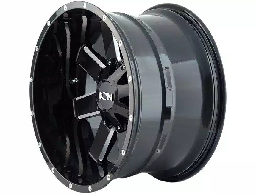 17x9 ION Alloy 141 Gloss Black/Milled Wheel/Rim 5x114.3 5-114.3 17-9 ET-12