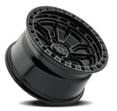 17x9 Arena Wheel Hustle Satin Black Center Glossy Black Lip 5x127 ET-12 CB71.5
