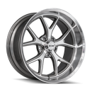 20x8.5 Ridler 661 Gloss Grey Diamond Cut Face And Lip 5x127 ET0 CB83.82 Wheel