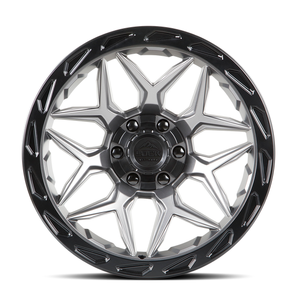 20x9 Lock Off-Road Matrix Gray Black Ring 6x135 6x139.7 6x5.5 ET0 Wheel