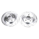 PowerStop Evolution Drilled Slotted Rotors Pair Rear For Mazda 3