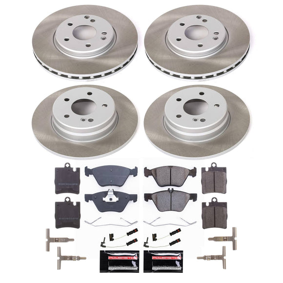 PowerStop Semi-Coated Rotor and Low-Dust Ceramic Brake Pad Kit