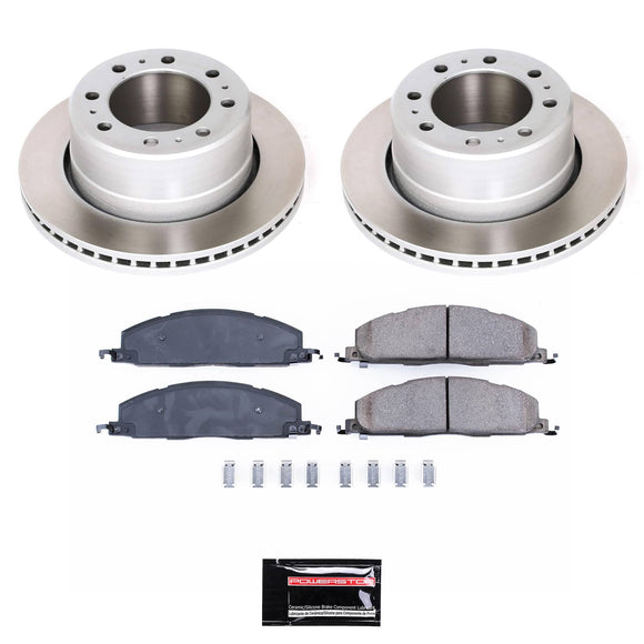 PowerStop Semi-Coated Rotor and Low-Dust Ceramic Brake Pad Kit