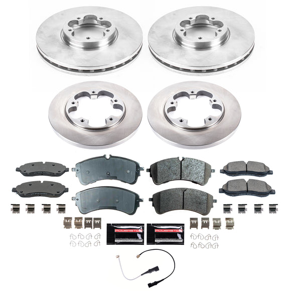 PowerStop Genuine Geomet Coated Rotor and Low-Dust Ceramic Brake Pad Kit