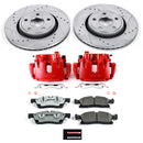 PowerStop Z26 Street Performance Ceramic Brake Pad, Drilled Slotted Rotor, and C