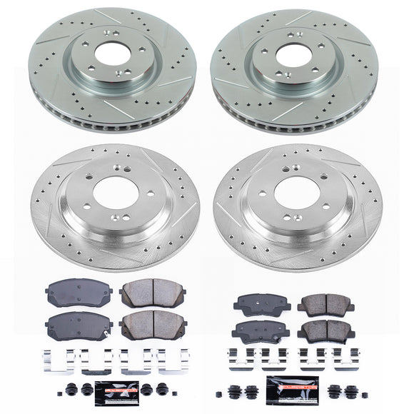PowerStop Z23 Daily Driver Carbon-Fiber Ceramic Brake Pad and Drilled & Slotted