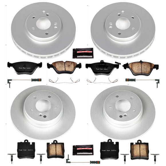 PowerStop Genuine Geomet Coated Rotor and Carbon-Fiber Ceramic Brake Pad Kit