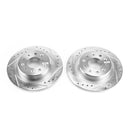 PowerStop Evolution Drilled Slotted Rotors Pair Rear For Chevrolet Malibu