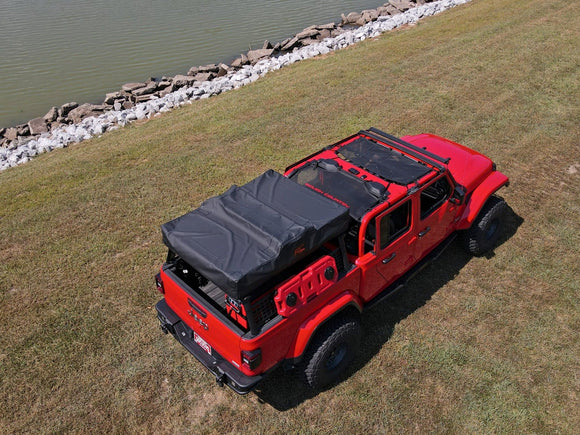 Rough Country Mesh Bikini Top Plus Black For Jeep Gladiator JT 4WD 20-22
