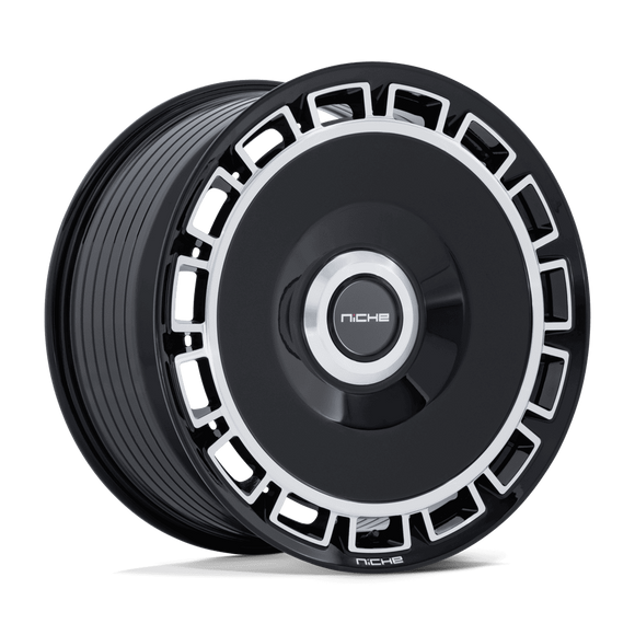 24x10 Niche NC287 Venice Gloss Black Machined Face 6x135 ET30 Wheel