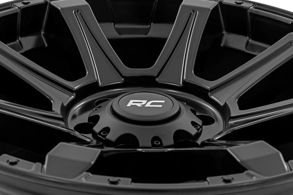 20x9 Rough Country 81 Series Semi Gloss Black 6x135 ET0 Wheel Rim