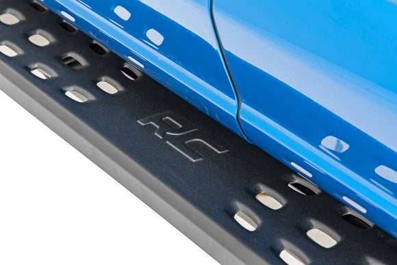 Rough Country Raptor Style Running Board Crew Cab Black For Ford F-150 15-23