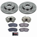 PowerStop OE Stock Replacement Low-Dust Ceramic Brake Pad, Rotor and Caliper Kit