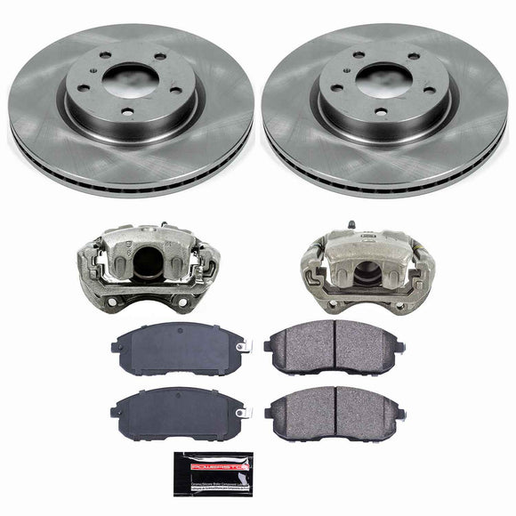 PowerStop OE Stock Replacement Low-Dust Ceramic Brake Pad, Rotor and Caliper Kit