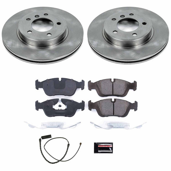PowerStop OE Stock Replacement Low-Dust Ceramic Brake Pad and Rotor Kit