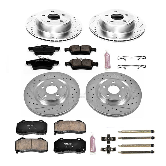 PowerStop Z23 Daily Driver Carbon-Fiber Ceramic Brake Pad and Drilled & Slotted