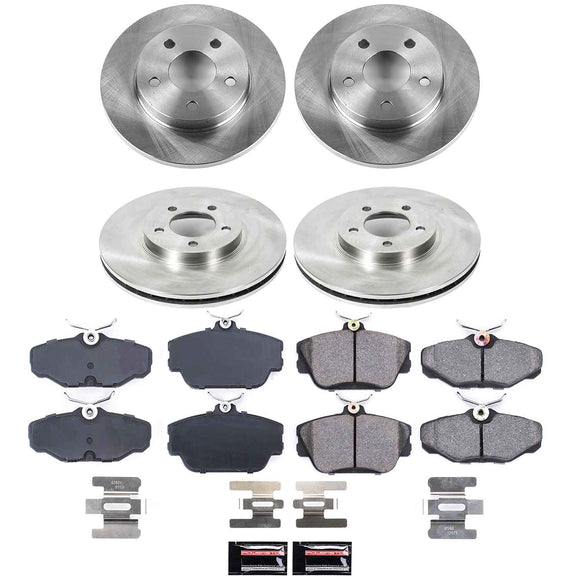 PowerStop OE Stock Replacement Low-Dust Ceramic Brake Pad and Rotor Kit