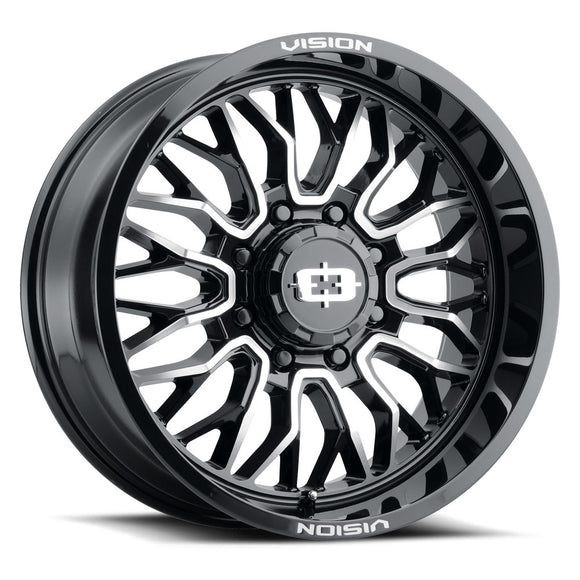 20x9 Vision 402 Riot Gloss Black Machined Face Wheel 8x180 ET12 CB124.2