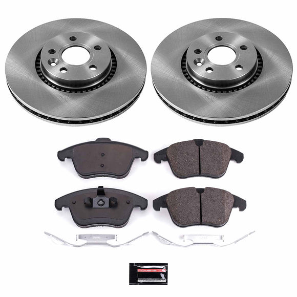 PowerStop OE Stock Replacement Low-Dust Ceramic Brake Pad and Rotor Kit