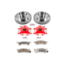 PowerStop Z26 Street Performance Ceramic Brake Pad, Drilled Slotted Rotor, and C