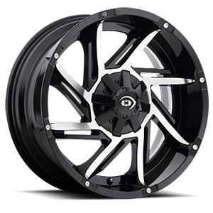 18x9 Vision 422 Prowler Black Machined 5x139.7 5x150 5x5.5 5x ET12 Wheel