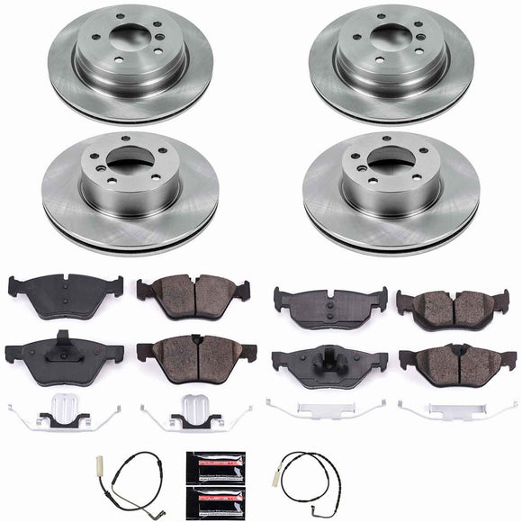 PowerStop OE Stock Replacement Low-Dust Ceramic Brake Pad and Rotor Kit
