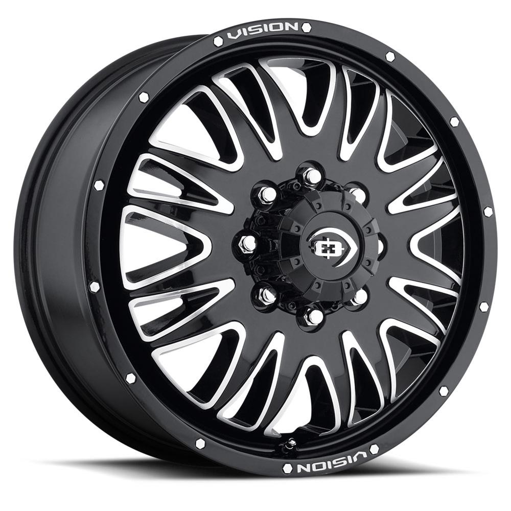 20x8.25 Vision 401 Rival Gloss Black Machined Face 8x200 ET105.5 Wheel Rim