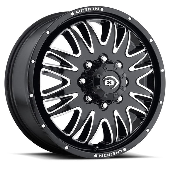 20x8.25 Vision 401 Rival Gloss Black Machined Face 8x200 ET106 CB142.2