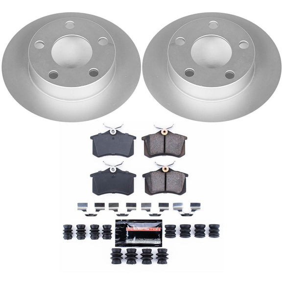 PowerStop Genuine Geomet Coated Rotor and Carbon-Fiber Ceramic Brake Pad Kit
