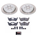 PowerStop Semi-Coated Rotor and Low-Dust Ceramic Brake Pad Kit