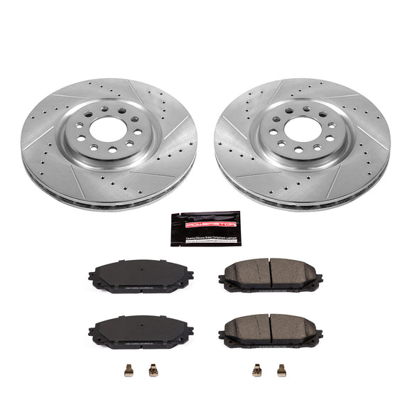 PowerStop Z23 Daily Driver Carbon-Fiber Ceramic Brake Pad and Drilled & Slotted