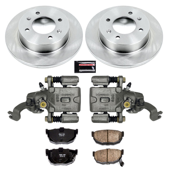 PowerStop OE Stock Replacement Low-Dust Ceramic Brake Pad, Rotor and Caliper Kit