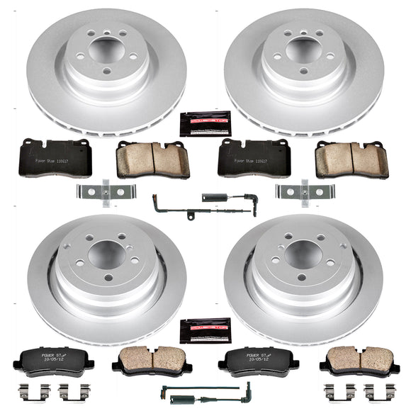 PowerStop Genuine Geomet Coated Rotor and Carbon-Fiber Ceramic Brake Pad Kit