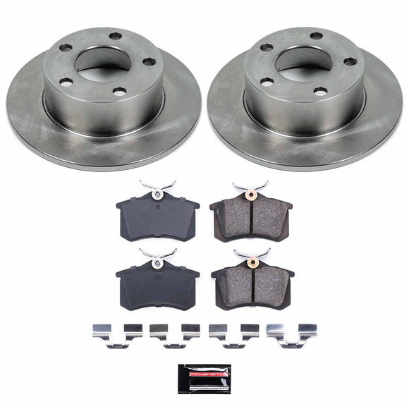 PowerStop OE Stock Replacement Low-Dust Ceramic Brake Pad and Rotor Kit