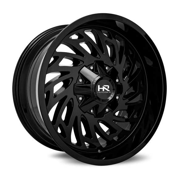 20x10 Hardrock Attack Gloss Black 5x127/139.7 ET-19 wheel/rim